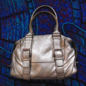 MICHAEL Kors Metallic Leather Satchel Handbag
